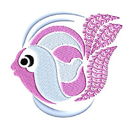 繡花 金魚 免費素材