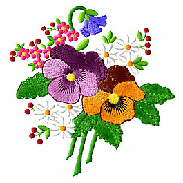 繡花 植物 花卉 花朵 葉子 免費素材