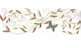 繡花 藤蔓 柳條 家紡 免費素材