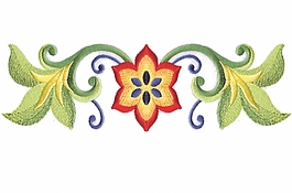 繡花 花卉 藤蔓 家紡 免費素材