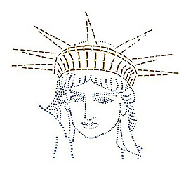 烫钻 自由女神像 免费素材