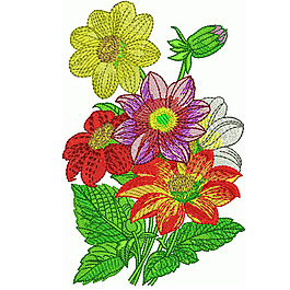 繡花 植物 花卉 花朵 葉子 免費(fèi)素材
