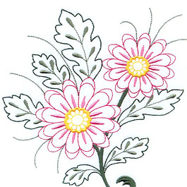 繡花 花卉 家紡 免費素材