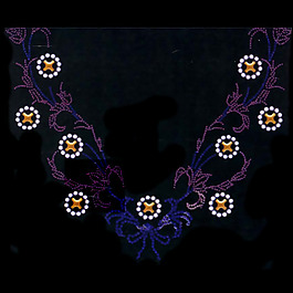 領(lǐng)邊 燙鉆 花朵 花紋 免費(fèi)素材