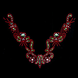 領(lǐng)邊 燙鉆 花朵 花紋 免費(fèi)素材