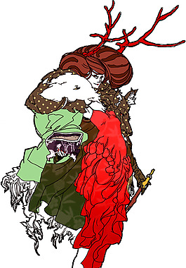 位圖 插畫 主題 武士 人物 免費(fèi)素材