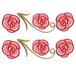 繡花 花卉 藤蔓 文字 英文 免費素材