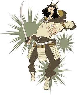 位圖 插畫 主題 武士 人物 免費(fèi)素材