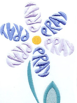繡花 花卉 文字 英文 家紡 免費素材