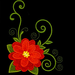 繡花 花卉 藤蔓 家紡 免費素材