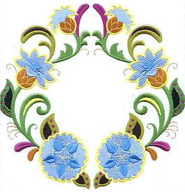 繡花 花卉 花環(huán) 家紡 免費素材
