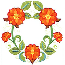 繡花 花卉 花環(huán) 家紡 免費素材