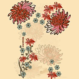 印花矢量圖 植物 花卉 優(yōu)雅植物 色彩 免費(fèi)素材