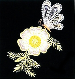 繡花 花卉 蝴蝶 家紡 免費素材