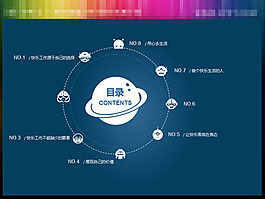 環繞PowerPoint素材