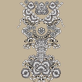 印花矢量图 图文结合 文字 英文 古典花纹 免费素材