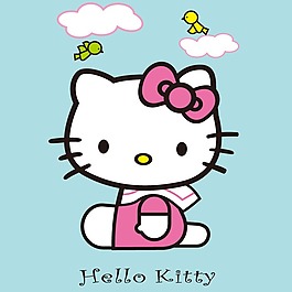 印花矢量圖 可愛卡通 卡通形象 HELLO KITTY 免費(fèi)素材