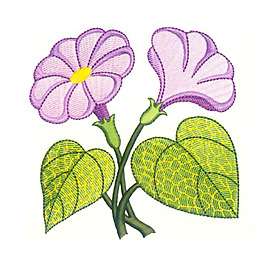 繡花 植物 花卉 花朵 葉子 免費(fèi)素材