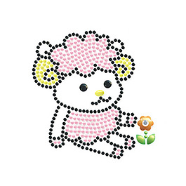 燙鉆 綿羊 花朵 免費素材