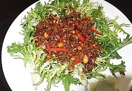 茼蒿菜炒肉末圖片