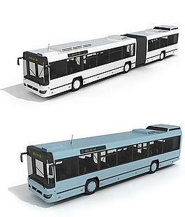 公交车模型3D素材