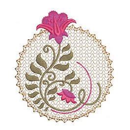 繡花 植物 花卉 花朵 圓形 免費素材