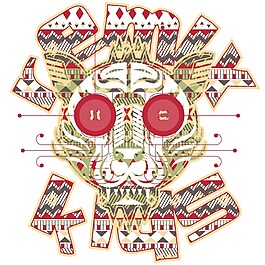 印花矢量圖 動(dòng)物 獅子 文字 英文 免費(fèi)素材
