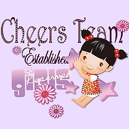 印花矢量圖 可愛卡通 卡通人物 女孩 文字 免費素材