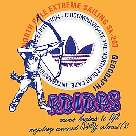 印花矢量圖 圖文結(jié)合 文字 英文 ADIDAS 免費(fèi)素材