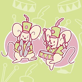 印花矢量圖 可愛卡通 卡通動(dòng)物 老鼠 色彩 免費(fèi)素材