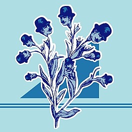 印花矢量圖 花卉 抽象 色彩 藍色 免費素材