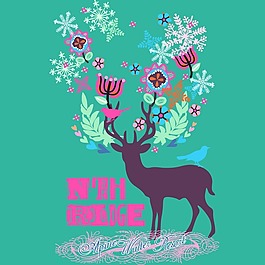 印花矢量圖 圖文結合 文字 英文 動物 免費素材