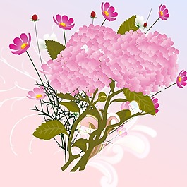 印花矢量圖 植物 花卉 優(yōu)雅植物 色彩 免費素材