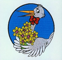 繡花 徽章標記 大雁 花卉 家紡 免費素材