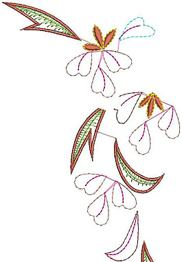 繡花 樹葉 家紡 免費(fèi)素材
