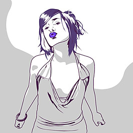 位圖 插畫 時尚插畫 人物插畫 時尚插畫 免費素材