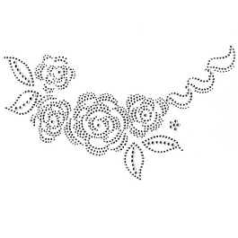 燙鉆 領(lǐng)邊 花卉 樹葉 免費(fèi)素材