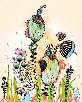 位圖 植物插畫 植物插畫師 Yellena James 免費素材