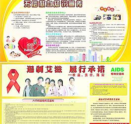 無償獻血知識宣傳欄 遏制艾滋履行承諾圖片