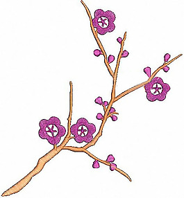 繡花 花卉 梅花 家紡 免費素材