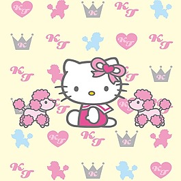 印花矢量圖 可愛卡通 卡通形象 HELLO KITTY 免費(fèi)素材