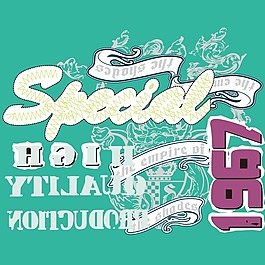 印花矢量圖 圖文結(jié)合 文字 英文 花紋 免費(fèi)素材