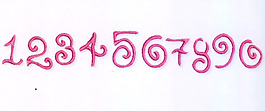 繡花 文字 字母 螺旋形 家紡 免費素材