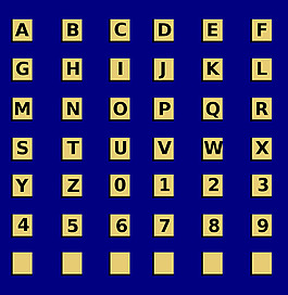 字母的瓷磚