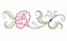 繡花 花卉 藤蔓 家紡 免費(fèi)素材