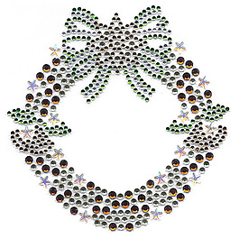 烫钻 花圈 圣诞节 免费素材