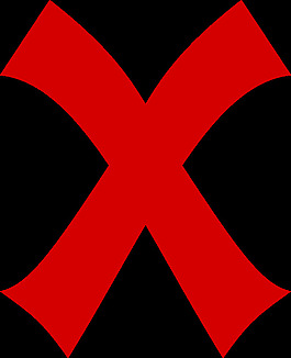 X標(biāo)志的位置