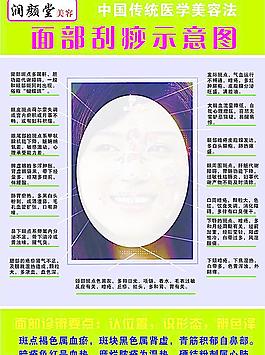 面部刮痧示意圖圖片