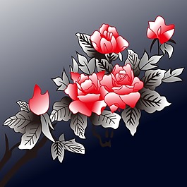 印花矢量圖 植物 花卉 優(yōu)雅植物 色彩 免費素材