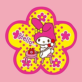 印花矢量圖 可愛卡通 卡通形象 melody 英文 免費素材